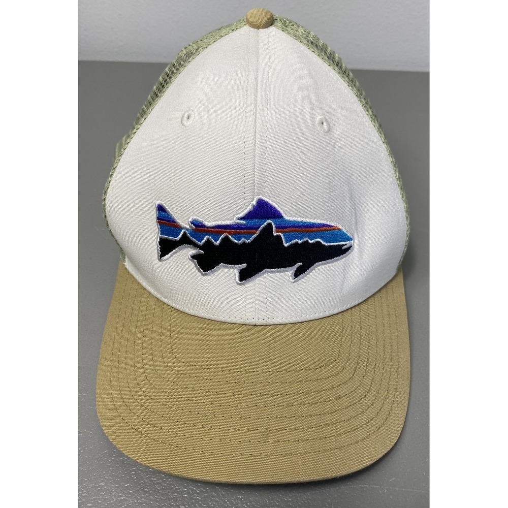 Patagonia Fish Trucker Hat Cap Snapback Mesh Adult